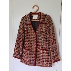 Anthropologie Multicoloured Annis Tweed Blazer
